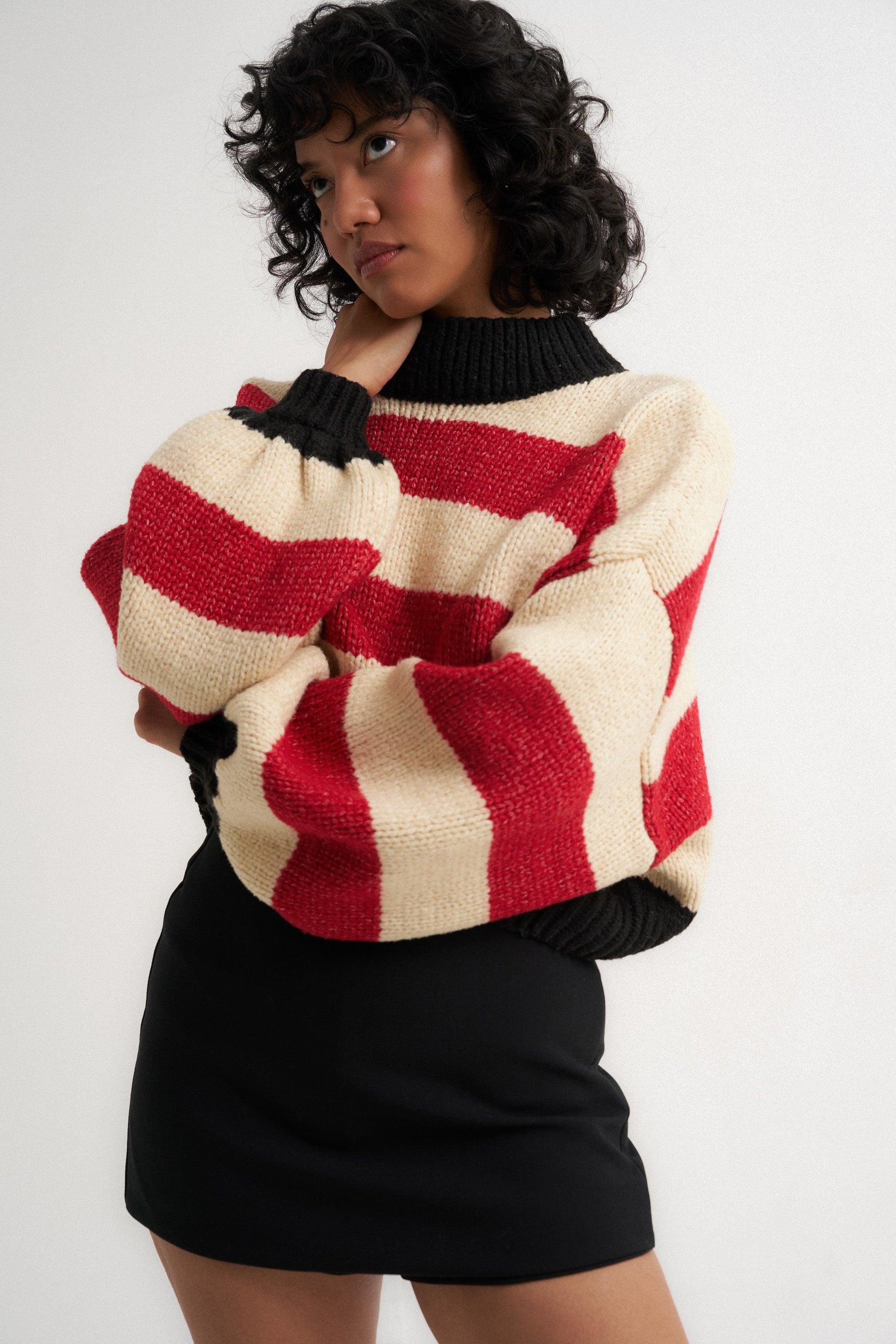 Callahan Knitwear - Bellamy Crop Pullover - Multi -
