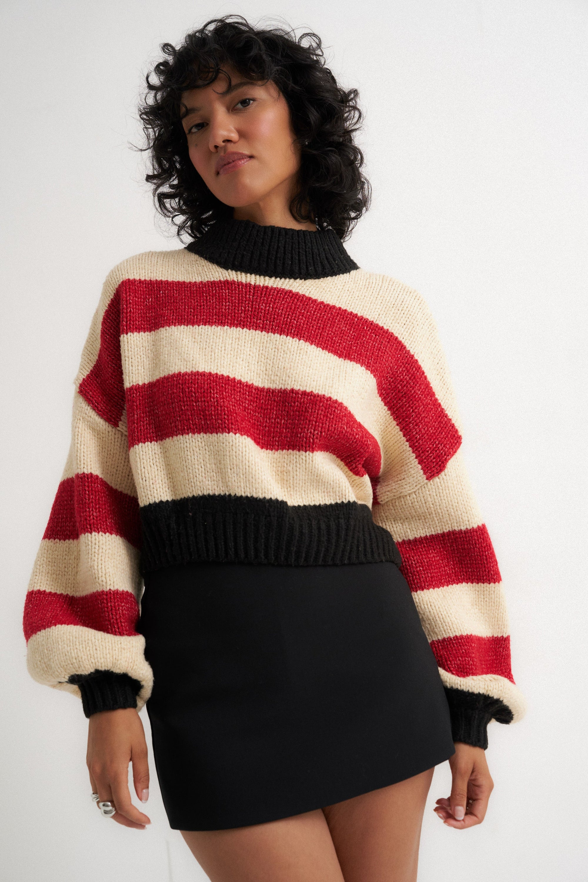 Callahan Knitwear - Bellamy Crop Pullover - Multi -