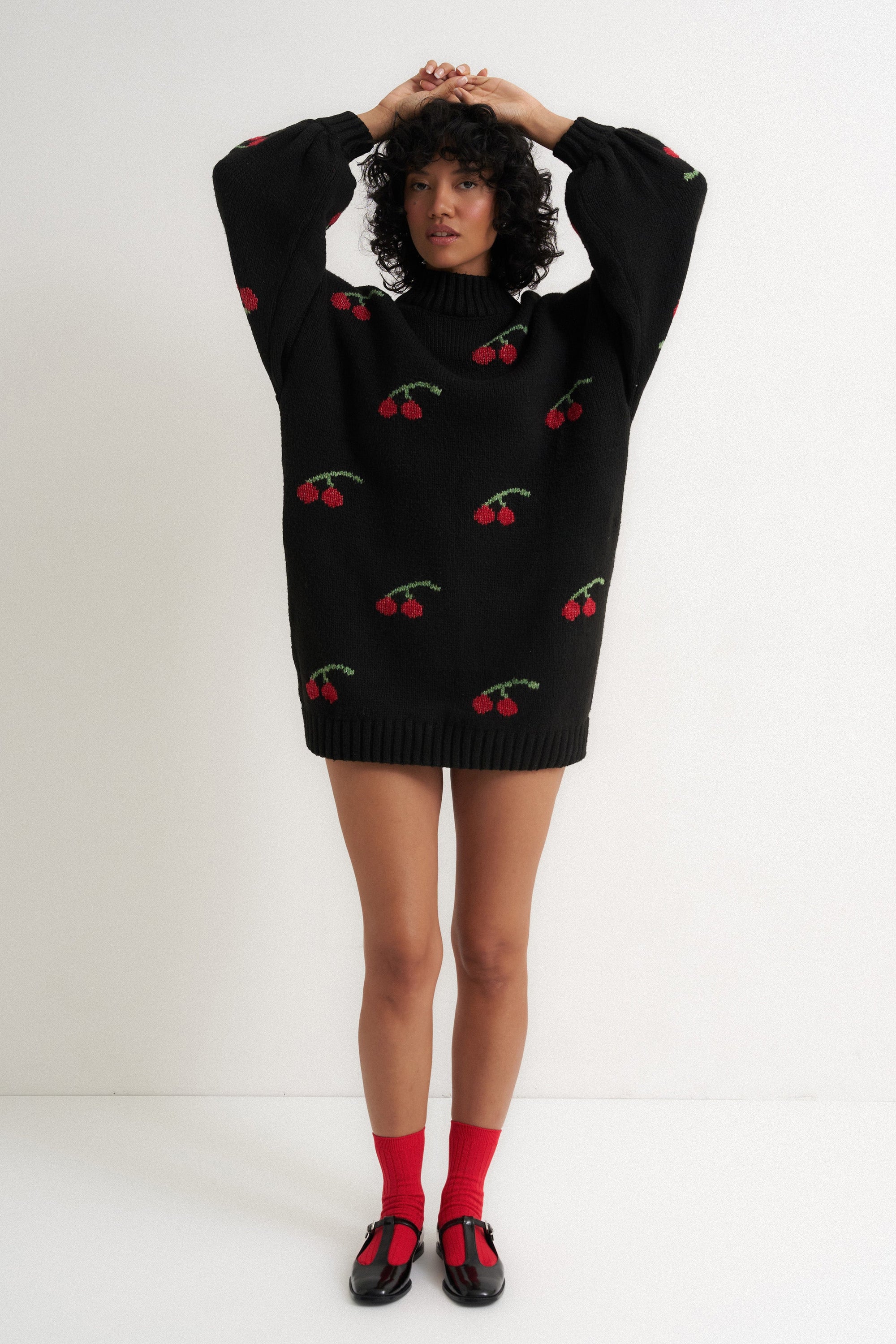 Callahan Knitwear - Bellamy Mini Dress - Black Cherry -