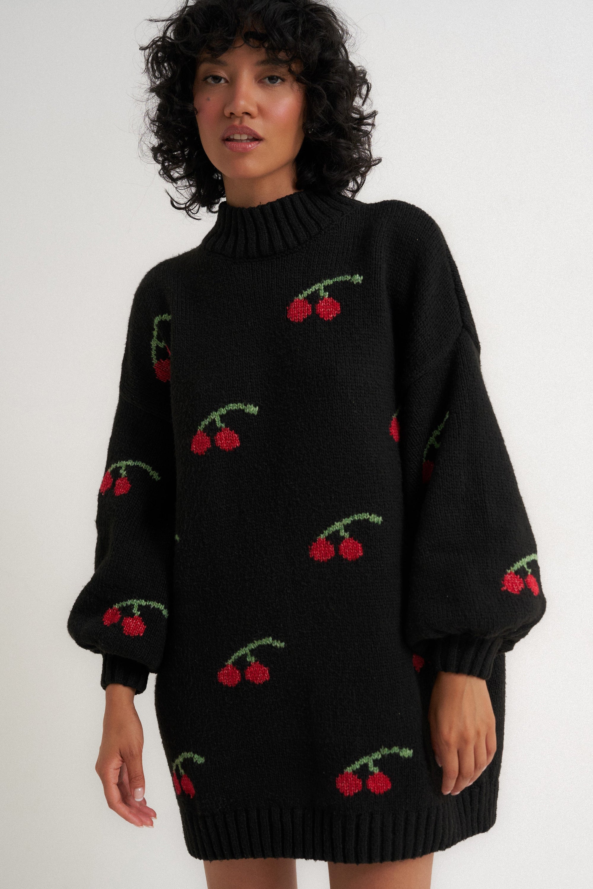 Callahan Knitwear - Bellamy Mini Dress - Black Cherry -