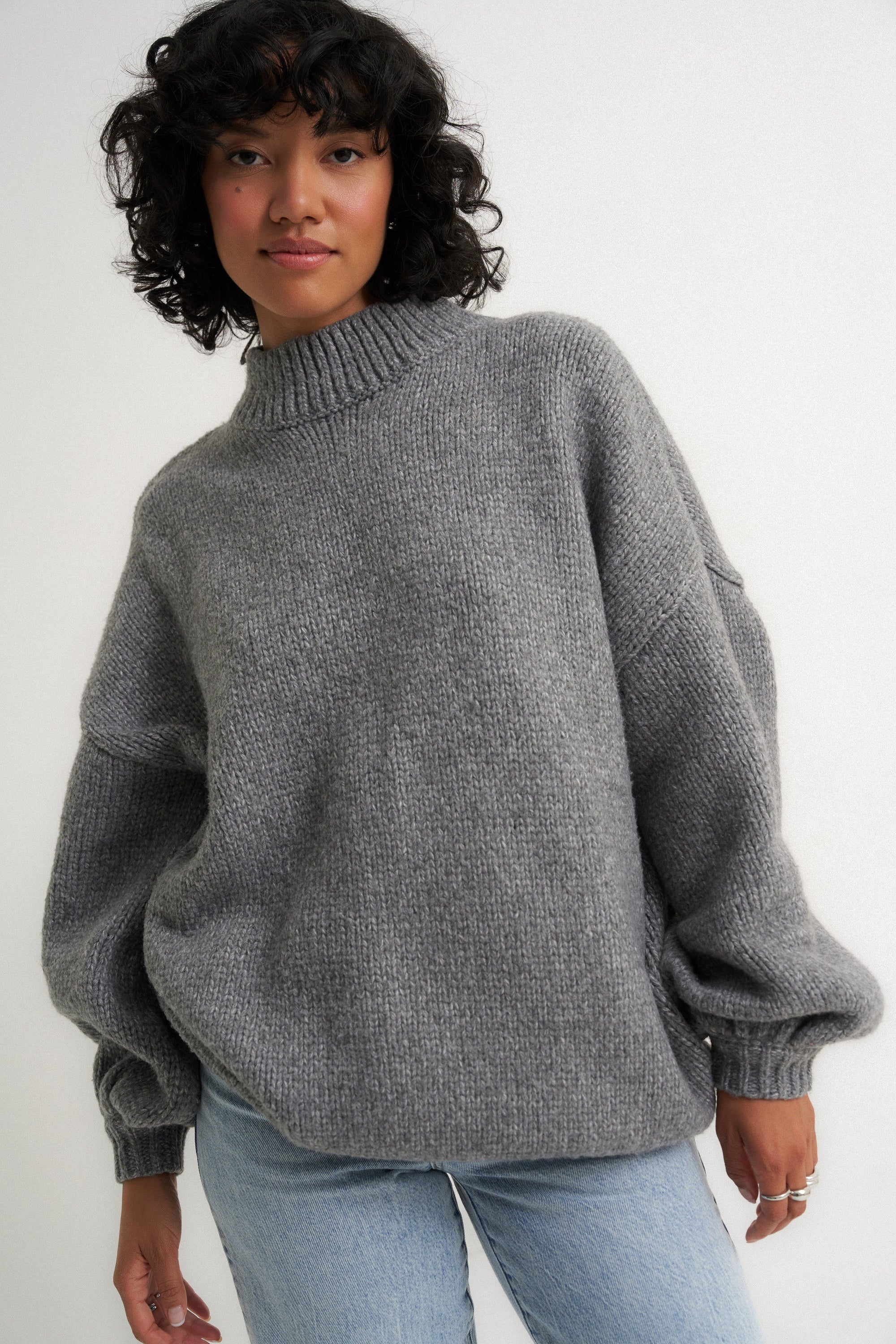 Callahan Knitwear - Bellamy Pullover - Dark Heather Grey -