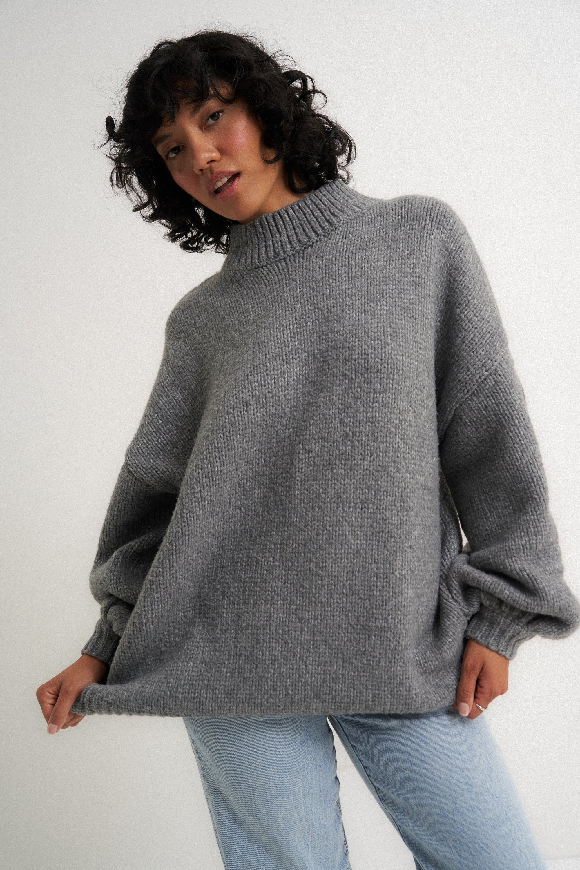 Callahan Knitwear - Bellamy Pullover - Dark Heather Grey -