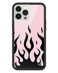 Wildflower iPhone case 13 Pro Max Flames Pink Black Cute