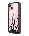 Wildflower iPhone case 15 Flames Pink Black Cute