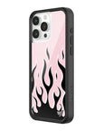 Wildflower iPhone case 15 Pro Max Flames Pink Black Cute