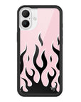 Wildflower iPhone case 16 Plus Flames Pink Black Cute