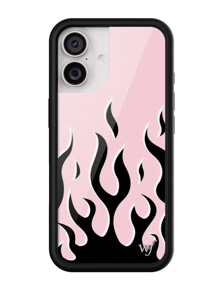 Wildflower iPhone case 17 Flames Pink Black Cute