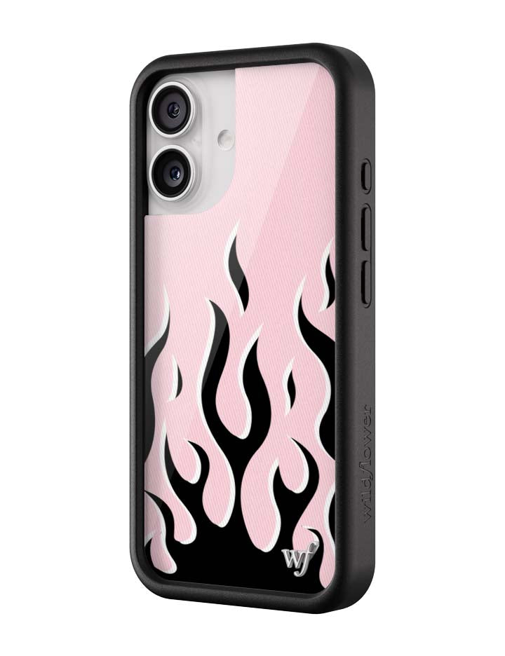 Wildflower iPhone case 17 Flames Pink Black Cute