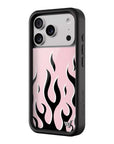 Wildflower iPhone case 17 Pro Flames Pink Black Cute