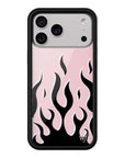 Wildflower iPhone case 17 Pro Max Flames Pink Black Cute