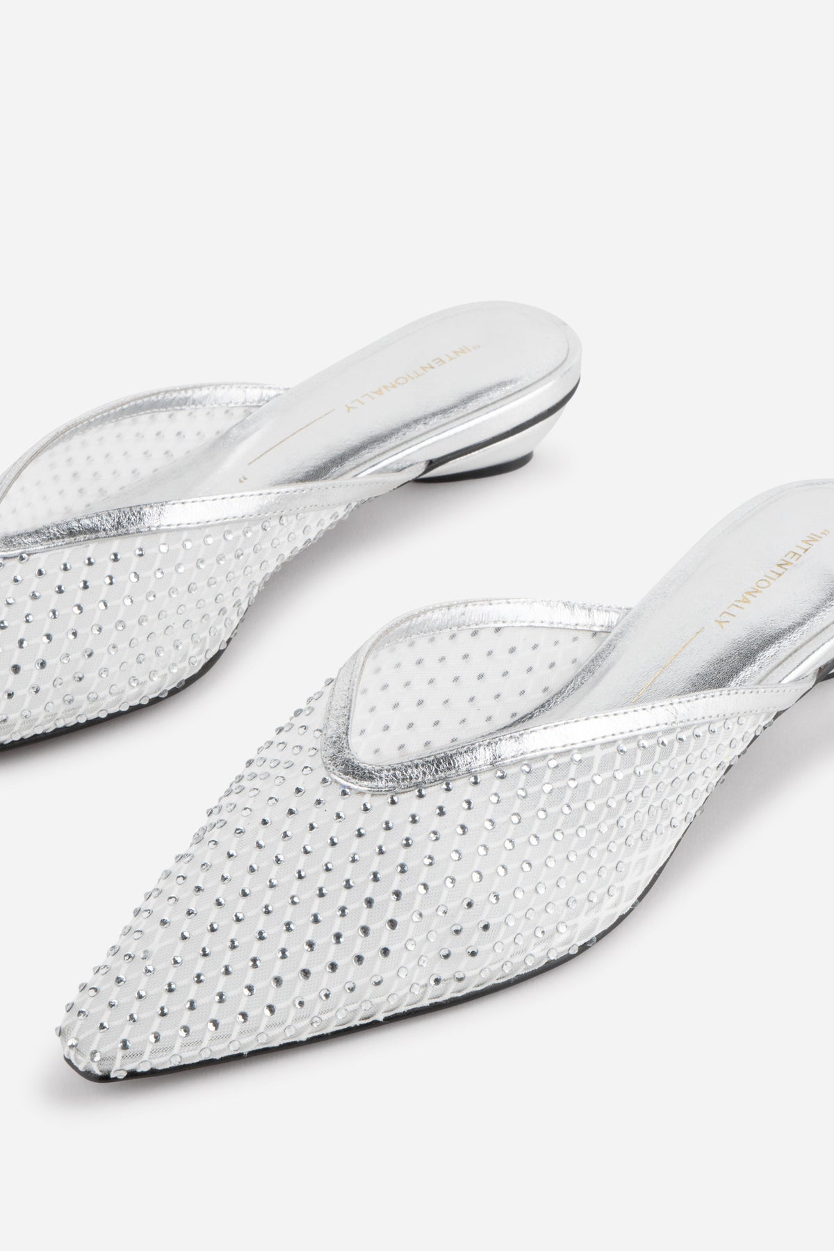 Intentionally Blank - Bibi Rhinestone Mesh Mule -