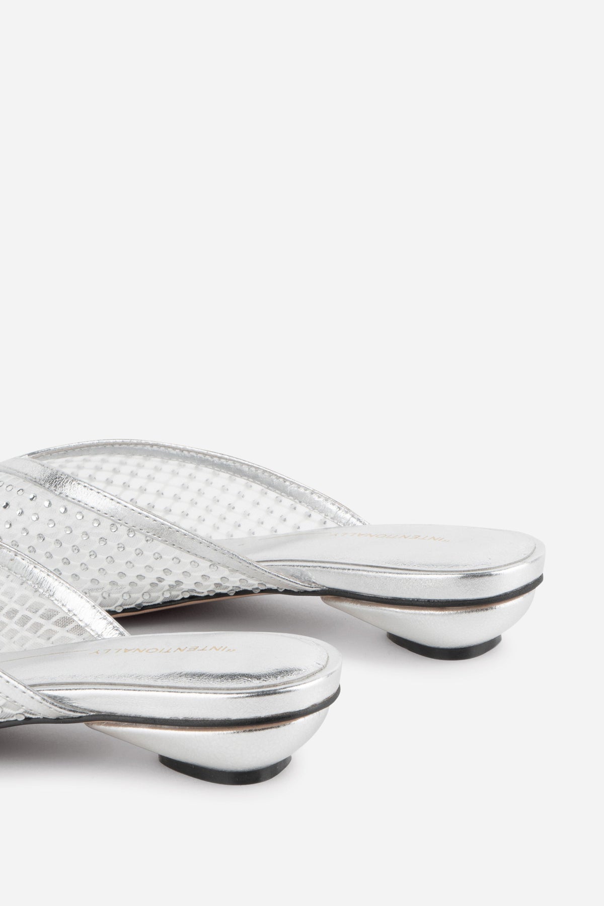 Intentionally Blank - Bibi Rhinestone Mesh Mule -
