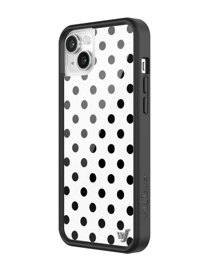 Wildflower iPhone case 13 Polka Dot White Black Cute