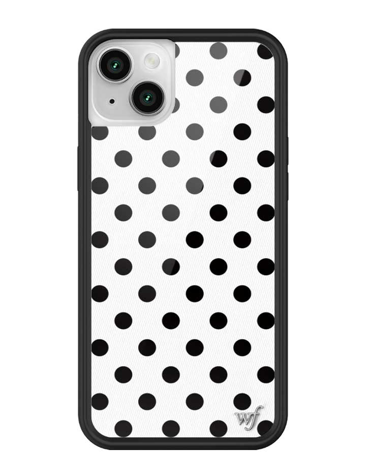 Wildflower iPhone case 14 Polka Dot White Black Cute