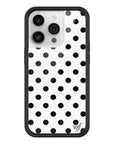 Wildflower iPhone case 14 Pro Polka Dot White Black Cute
