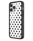Wildflower iPhone case 14 Pro Max Polka Dot White Black Cute