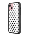 Wildflower iPhone case 15 Plus Polka Dot White Black Cute
