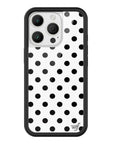 Wildflower iPhone case 16 Pro Polka Dot White Black Cute
