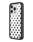 Wildflower iPhone case 16 Pro Polka Dot White Black Cute