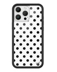 Wildflower iPhone case 16 Pro Max Polka Dot White Black Cute