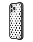 Wildflower iPhone case 16 Pro Max Polka Dot White Black Cute