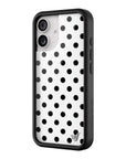 Wildflower iPhone case 17 Polka Dot White Black Cute