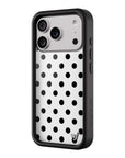 Wildflower iPhone case 17 Pro Polka Dot White Black Cute