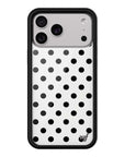 Wildflower iPhone case 17 Pro Max Polka Dot White Black Cute