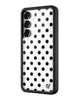 Wildflower Galaxy S25 case Plus Polka Dot White Black Cute
