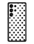 Wildflower Galaxy S25 case Ultra Polka Dot White Black Cute