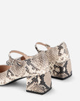 Intentionally Blank - Bond Snake Embossed Leather Mary Jane Heel -