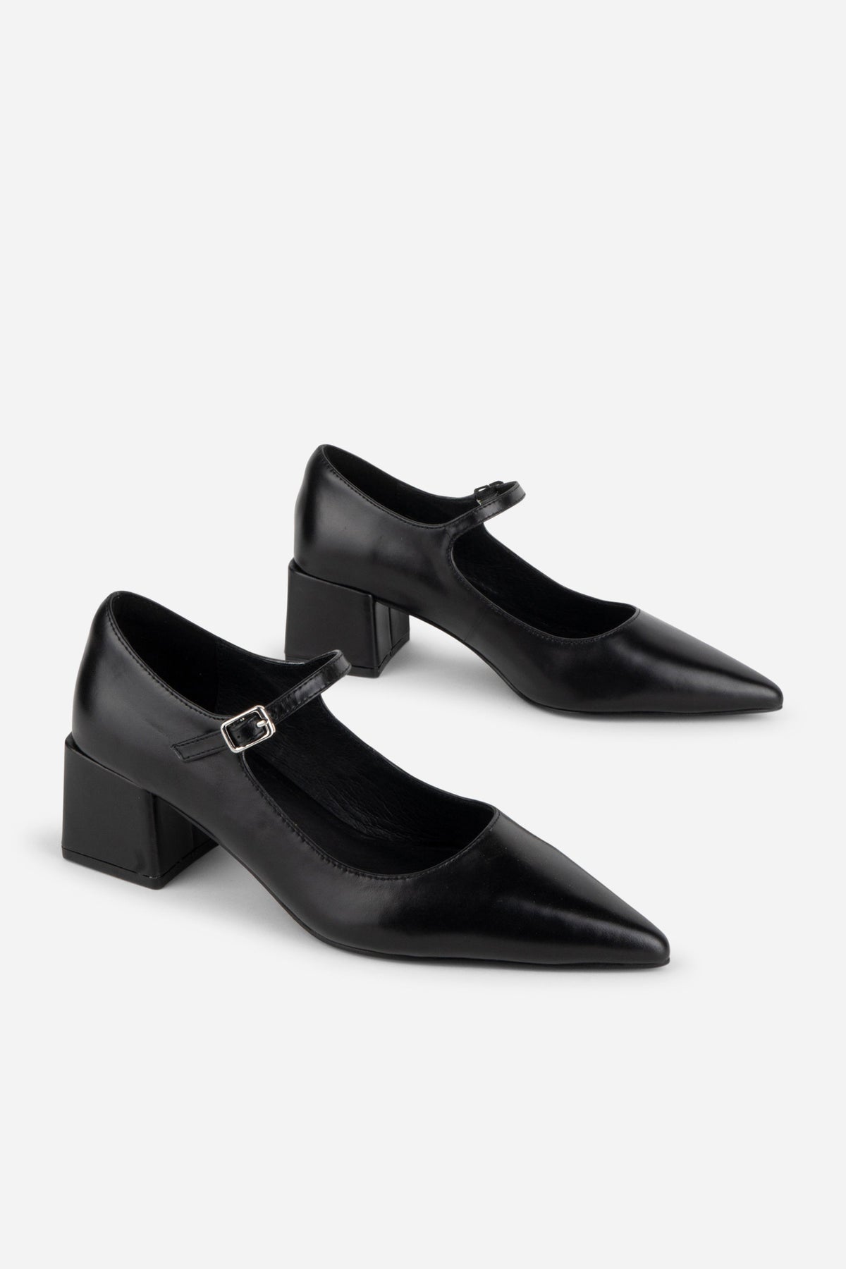 Intentionally Blank - Bond Leather Mary Jane Heel - BLACK LEATHER