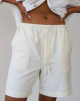 The Pinstripe Bermuda Short - Butter