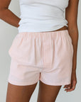 The Pinstripe Boxer Short - Tangerine