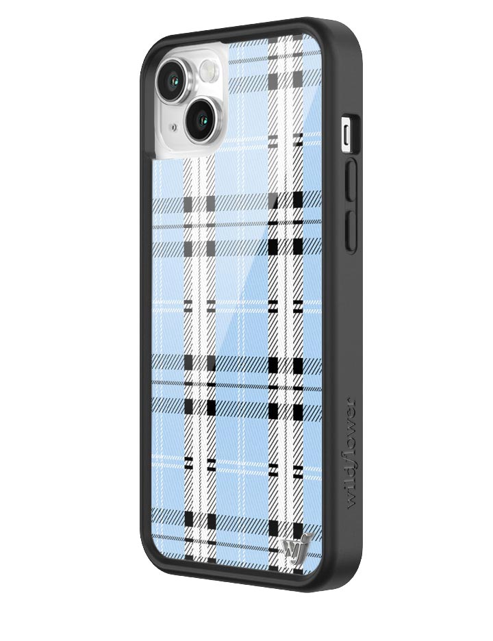 Wildflower - Plaid - Blue iPhone Case -