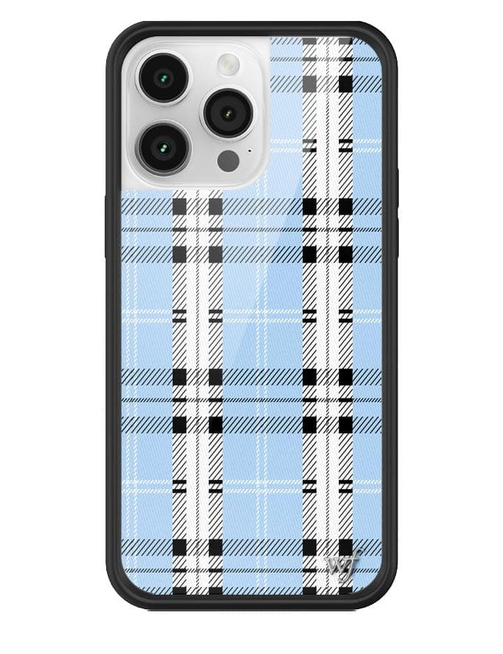 Wildflower - Plaid - Blue iPhone Case -
