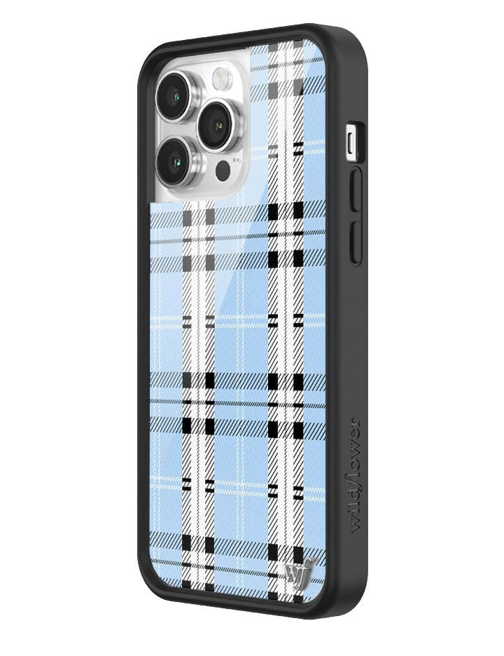 Wildflower - Plaid - Blue iPhone Case -