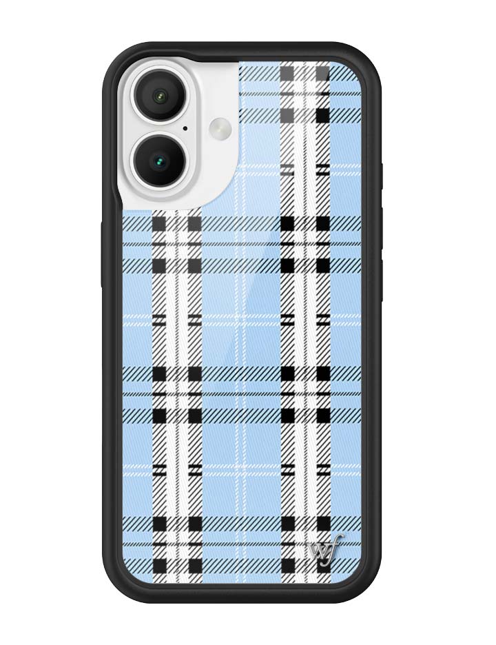 Wildflower - Plaid - Blue iPhone Case -