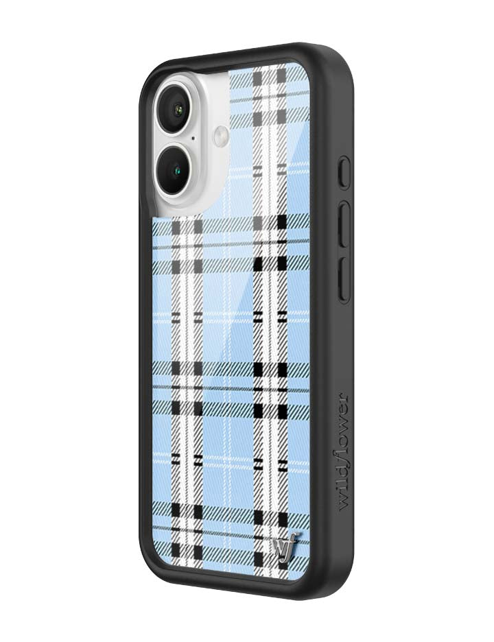 Wildflower - Plaid - Blue iPhone Case -