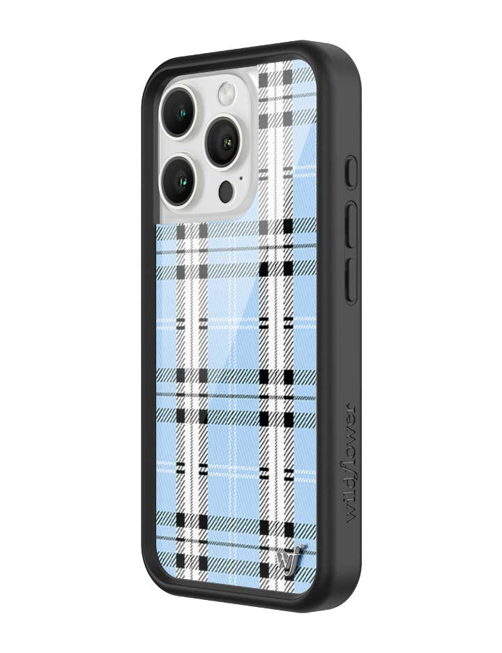 Wildflower - Plaid - Blue iPhone Case -