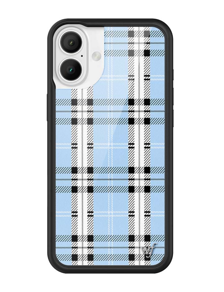 Wildflower - Plaid - Blue iPhone Case -