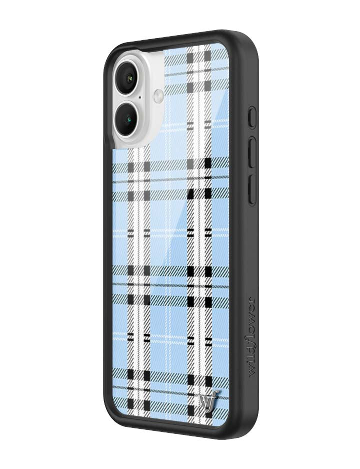 Wildflower - Plaid - Blue iPhone Case -