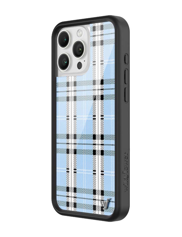 Wildflower - Plaid - Blue iPhone Case -