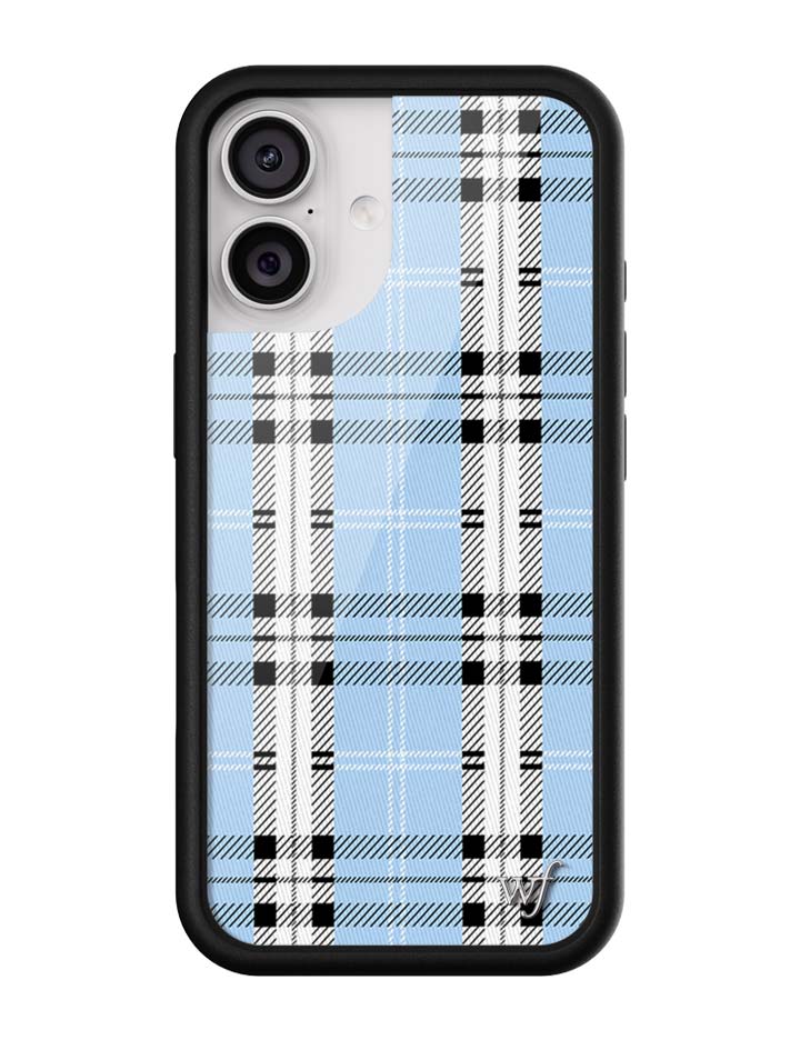 Wildflower - Plaid - Blue iPhone Case -