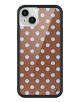 Wildflower iPhone case 14 Polka Dot Brown Blue Cute