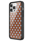 Wildflower iPhone case 14 Pro Max Polka Dot Brown Blue Cute
