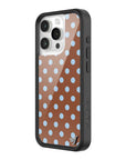 Wildflower iPhone case 15 Pro Polka Dot Brown Blue Cute