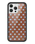 Wildflower iPhone case 16 Pro Max Polka Dot Brown Blue Cute