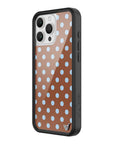 Wildflower iPhone case 16 Pro Max Polka Dot Brown Blue Cute