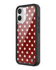 Wildflower iPhone case 16 Polka Dot Burgundy and Cream Cute